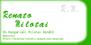 renato milotai business card